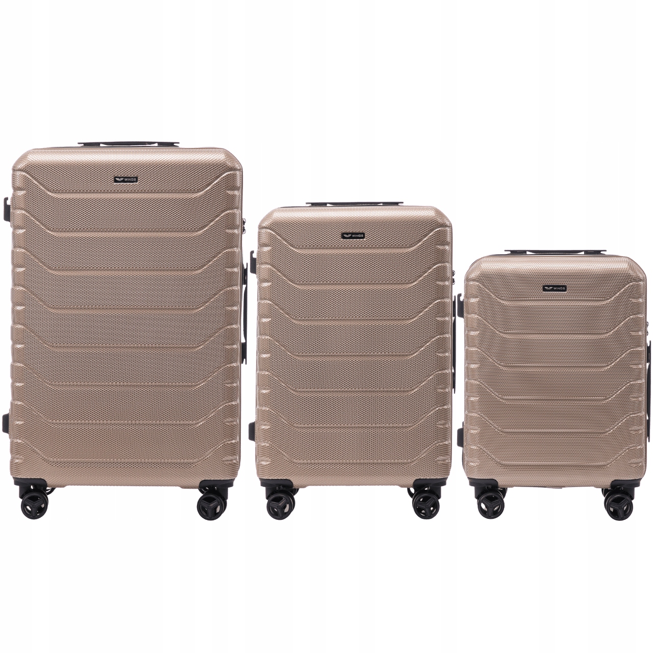 Sada tří cestovních kufrů Wings Sada zavazadel z tvrdého polykarbonátu