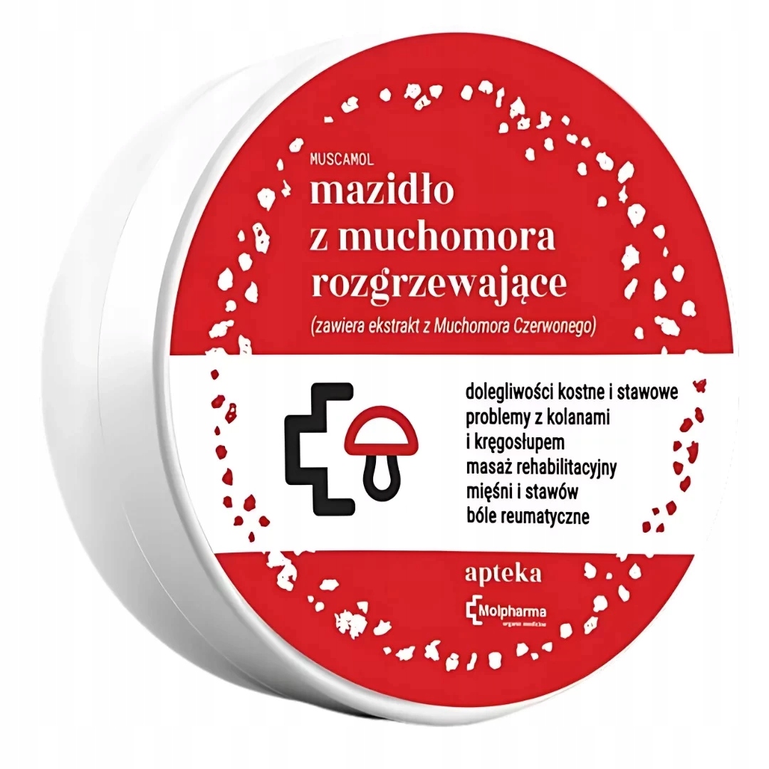 Mazidło rozgrzewające z muchomora czerwonego na bóle mięśni i stawów 200ml