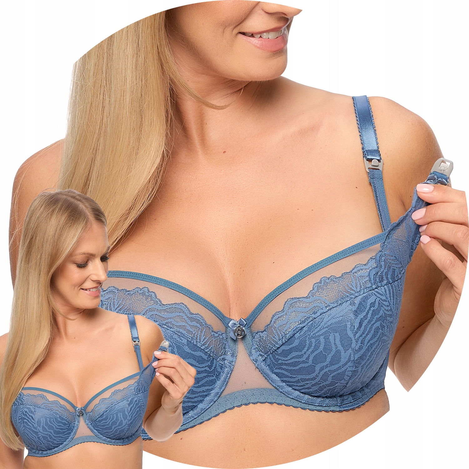 Gaia 1227 Mama modrá Podprsenka na kojení 90E