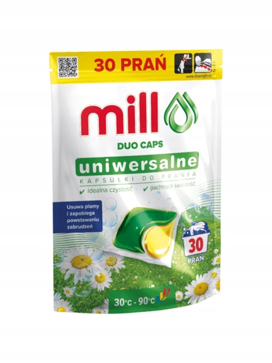 Levně 2x Mill Duo Caps Univerzální Kapsle na praní 30 Kusů
