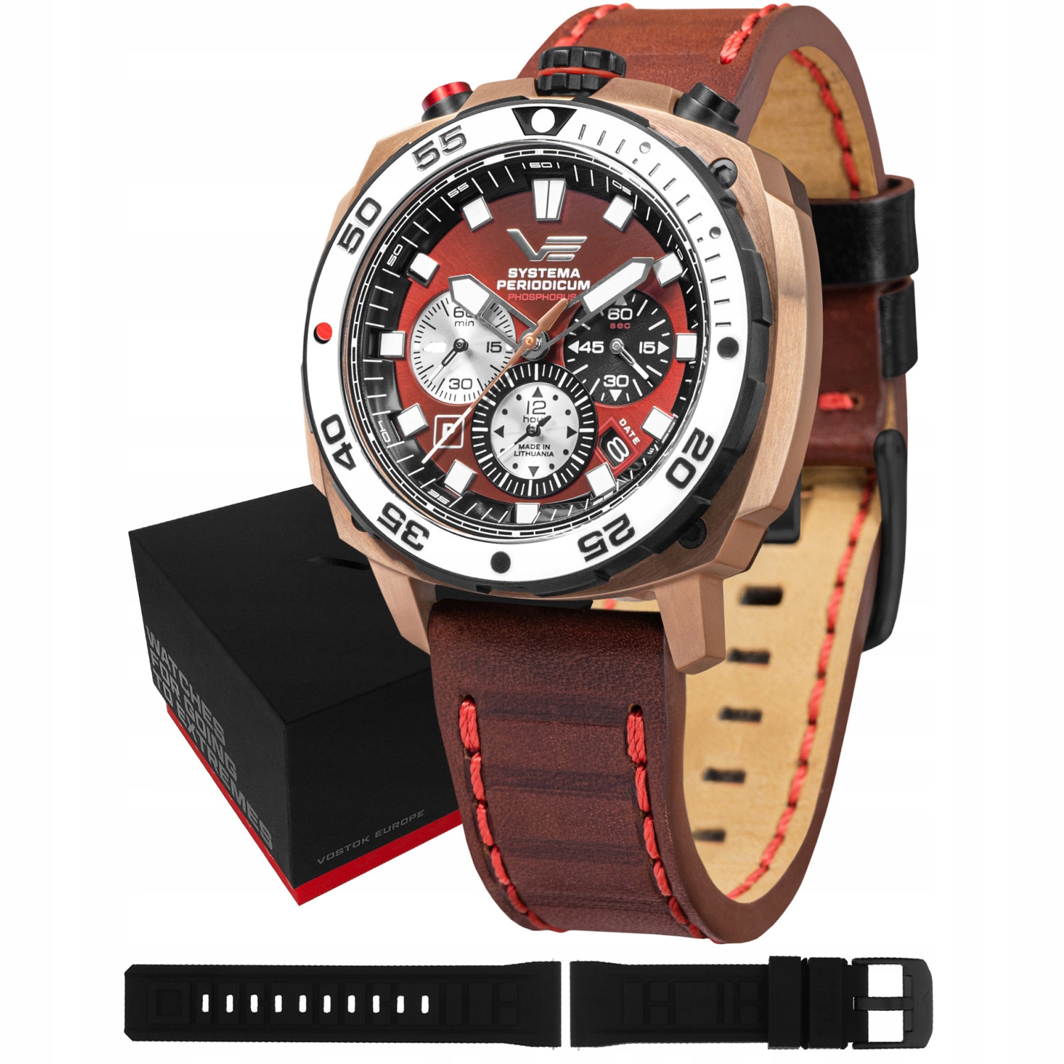 Pánské Hodinky Vostok Europe VK67-650E724LBE, hnědý řemínek