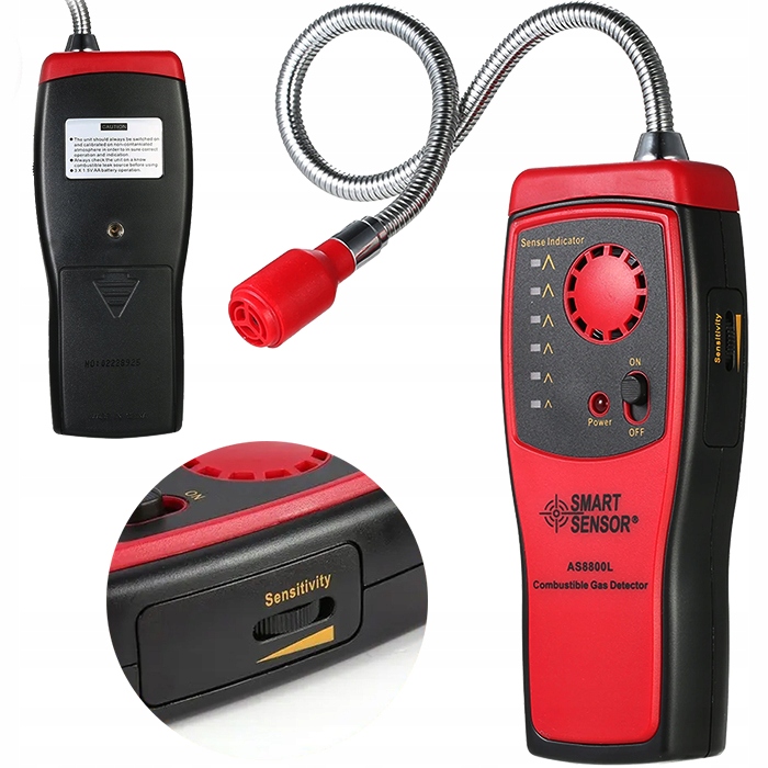 DETEKTOR GAZU ZIEMNEGO LPG CZUJNIK WYCIEKU PROPAN BUTAN WYKRYWACZ SONDA