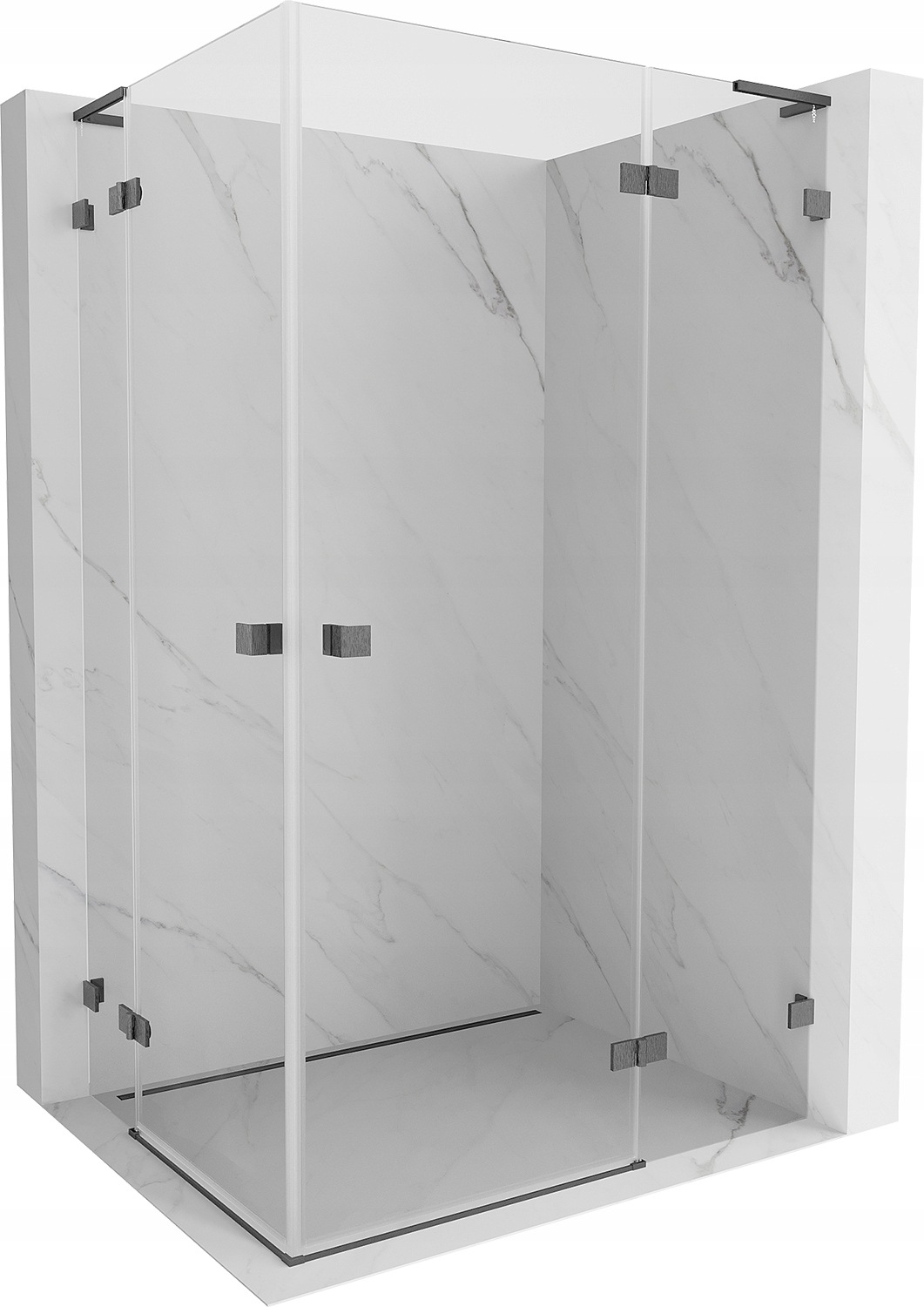 Mexen Lunar L Duo kabina prysznicowa uchylna prawa 120 x 90 cm, transparent