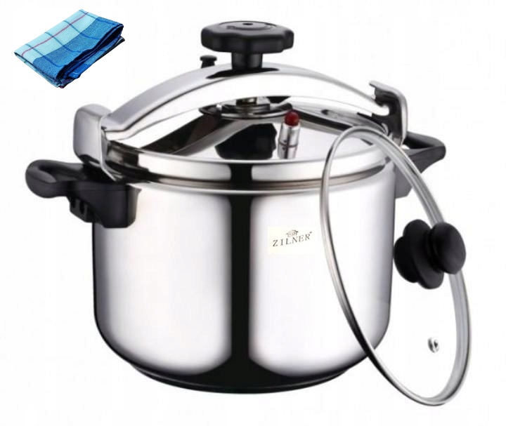 GARNEK CIŚNIENIOWY SZYBKOWAR 11 LITRÓW STALOWY + GRATIS POKRYWKA +RĘCZNIK