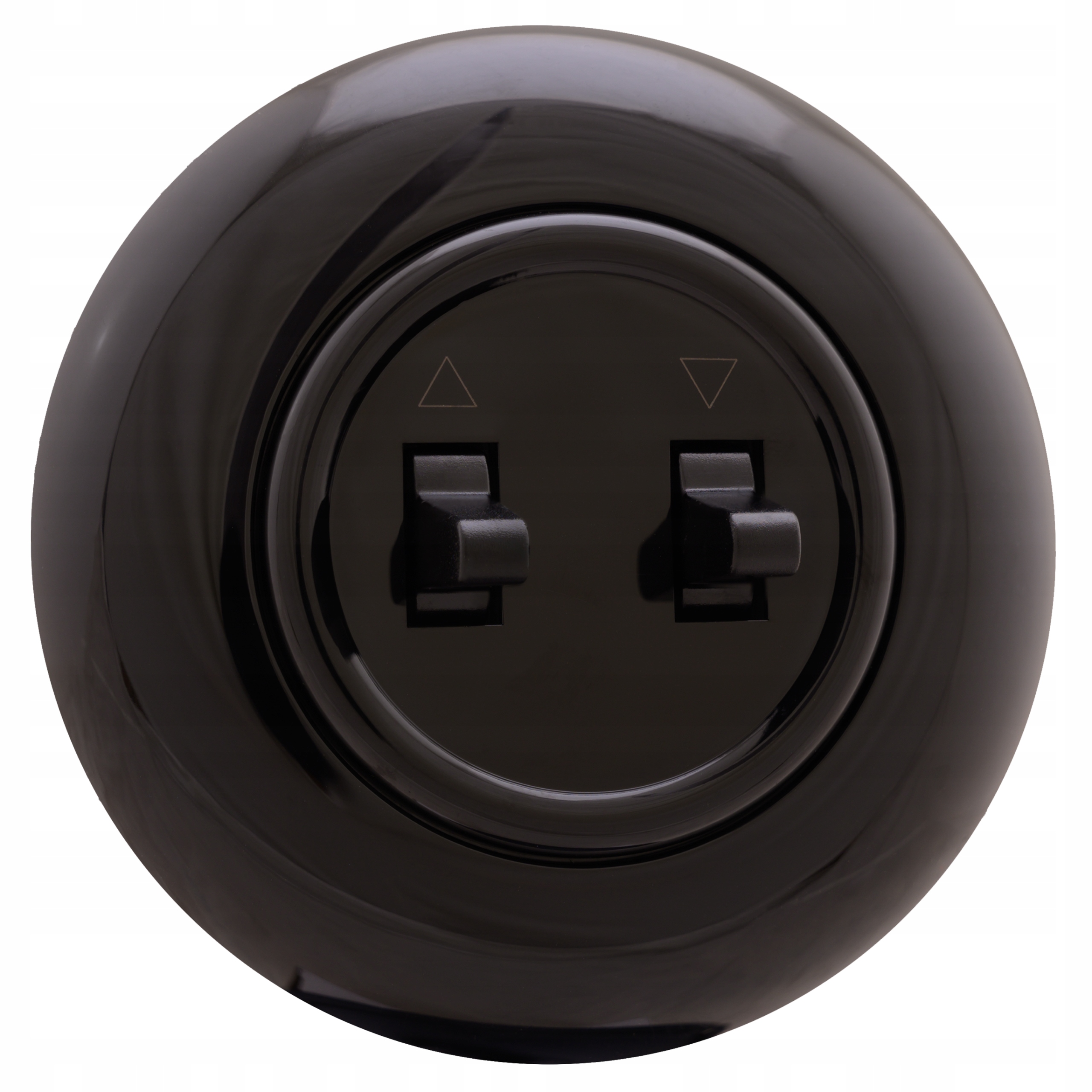 Wyłącznik Łącznik podwójny roletowy RETRO LOFT BOHO VINTAGE czarny