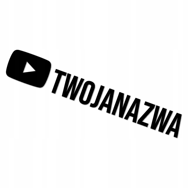 

Youtube 3 Naklejka logo z Twoim adresem 30 cm
