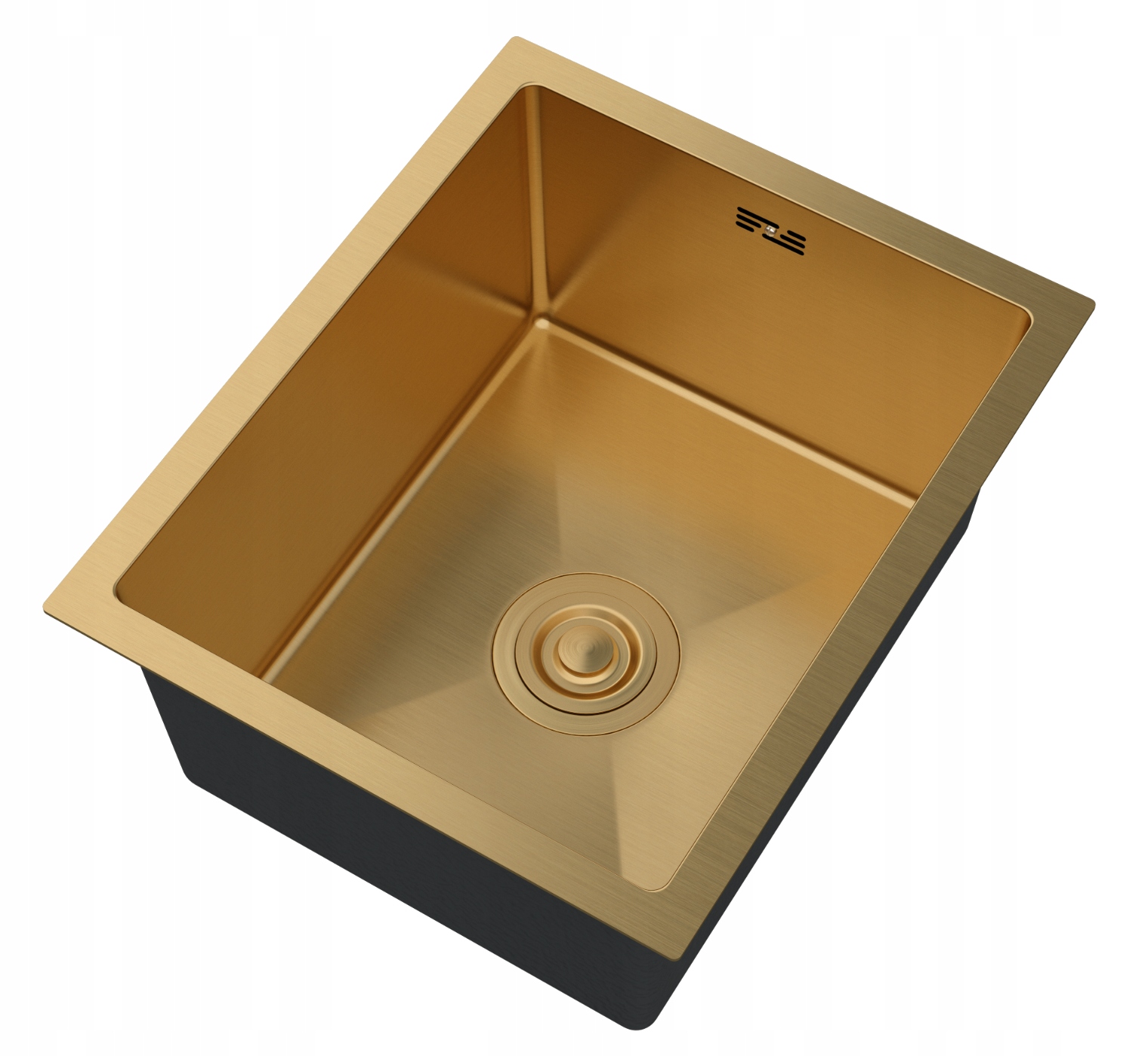 Jednokomorový Ocelový Zlatý Závěsný Dřez Pod Desku BARI37