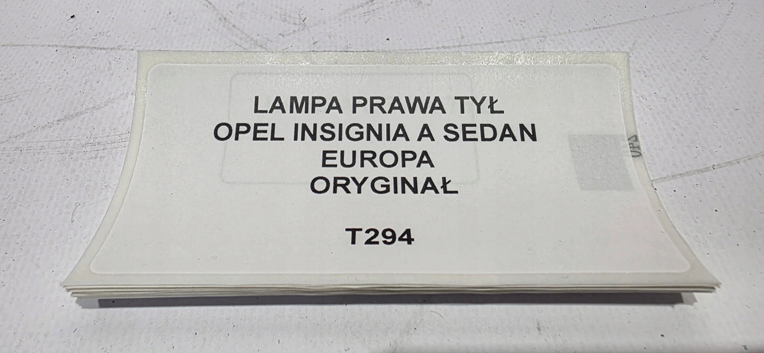 light right rear part OPEL INSIGNIA A sedan original EUROPA