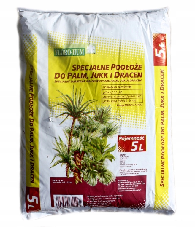 

Ziemia podłoże do palmy juki draceny Floro-Hum 5 L