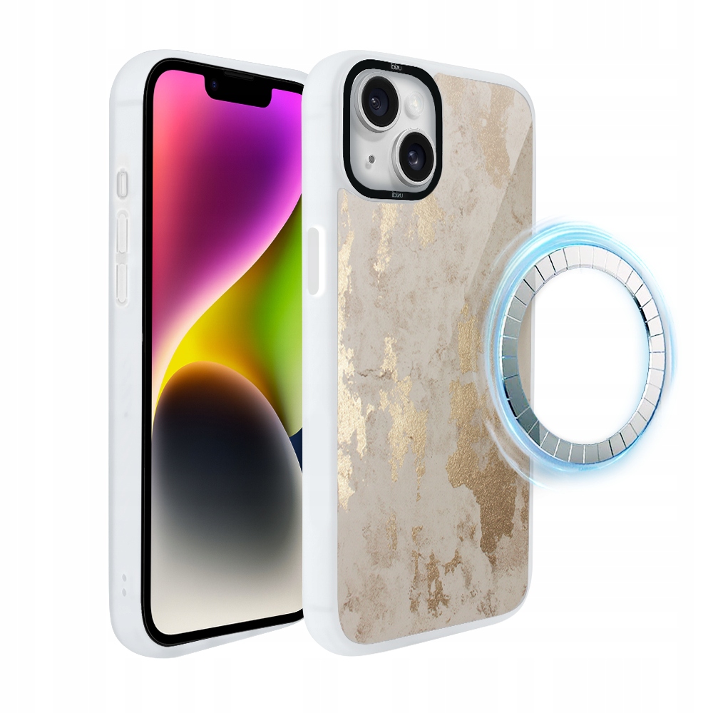 Pouzdro pro iPhone 14 Ibizu DropGuard Matt s MagSafe, šampaňské zlato