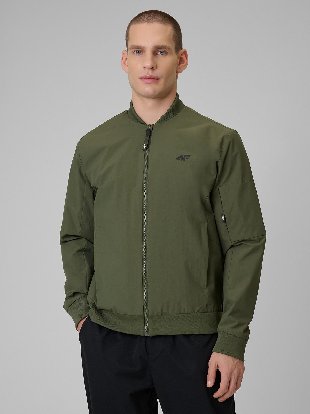 4F Pánská Přechodová Bunda Khaki Hydrofobní 3XL