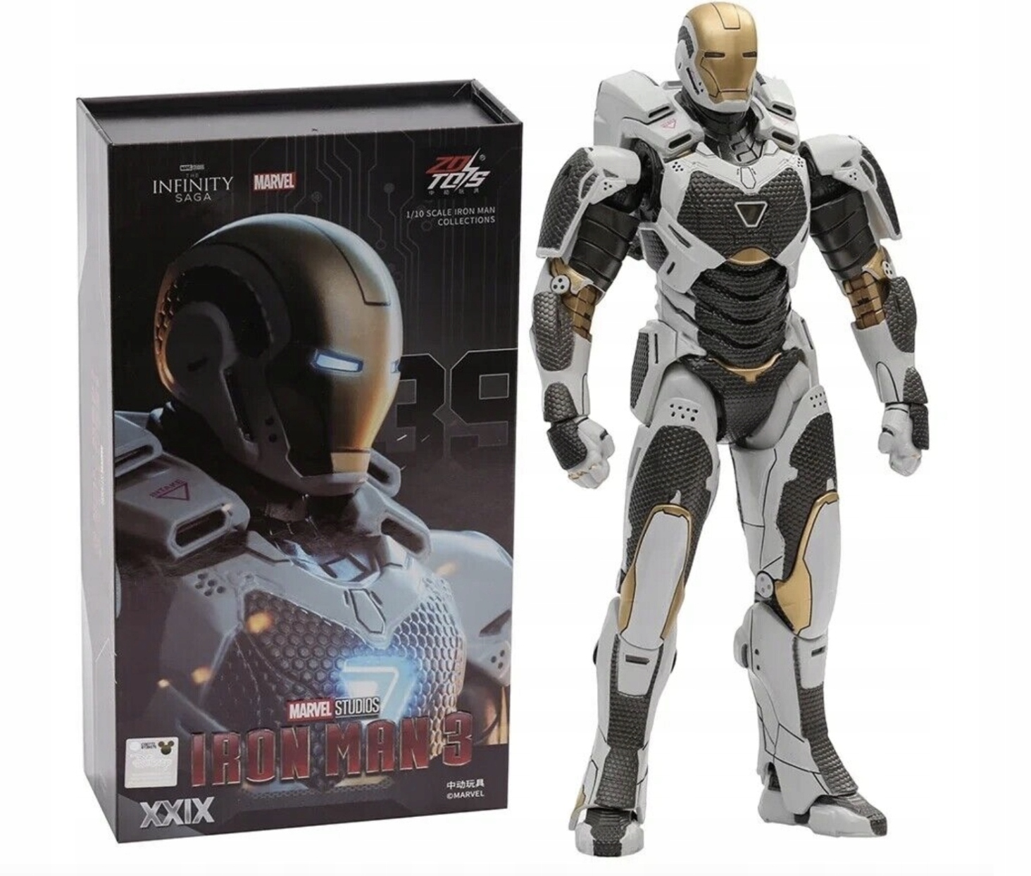 Pohyblivá figurka Iron Man Mk39 Starboost 18 cm Marvel Zd Toys Originál