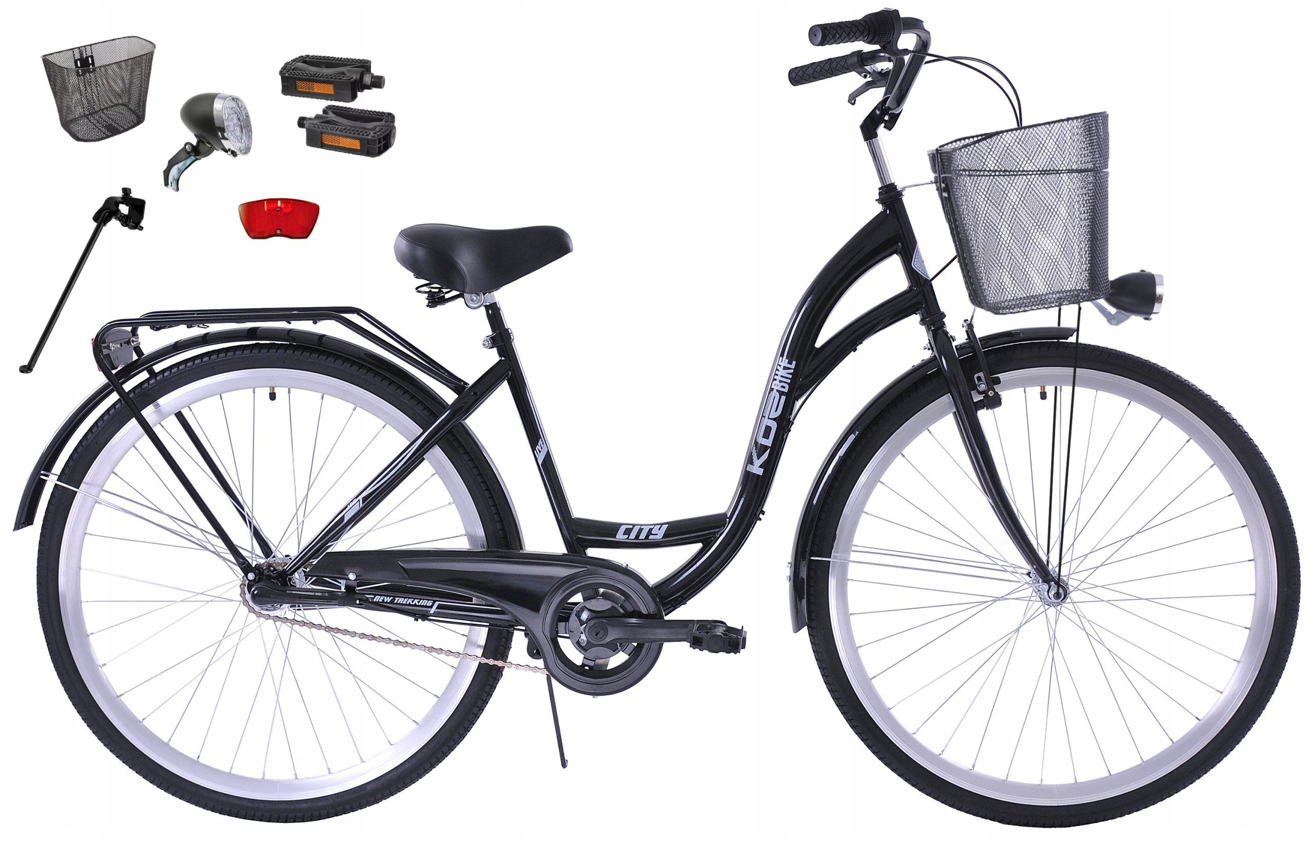 Rower Miejski 28 damski 3Biegi Kozbike K14 kosz