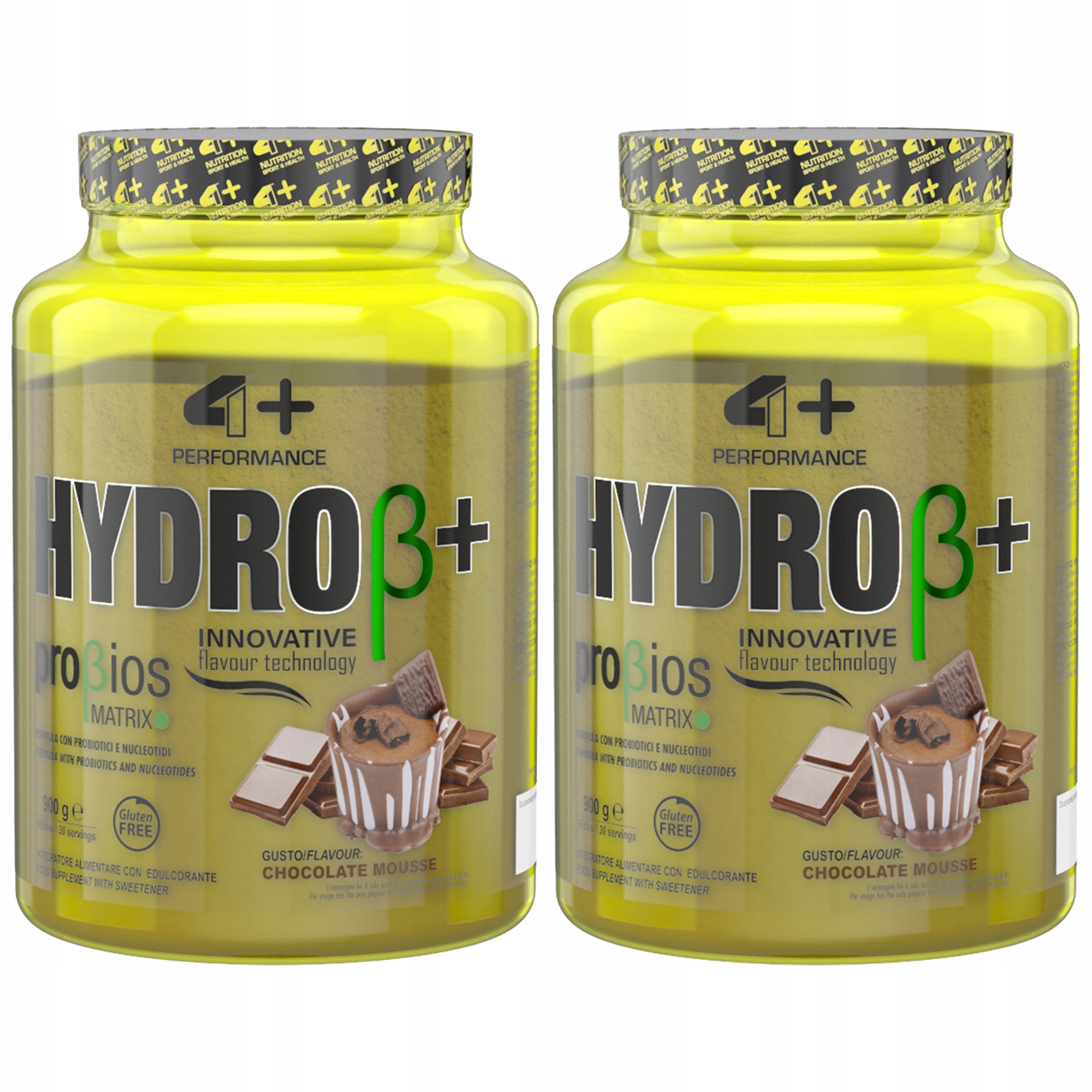 2x Hydrolyzovaná syrovátka probiotika regenerace 900 g 4+ Nutrition