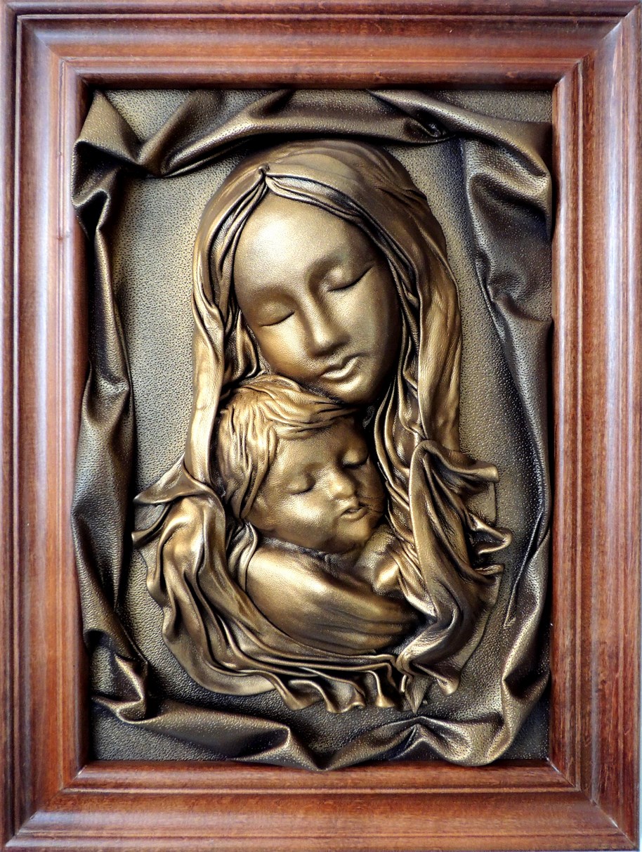 Matka Boża Maryja Ślubny obraz ze skóry