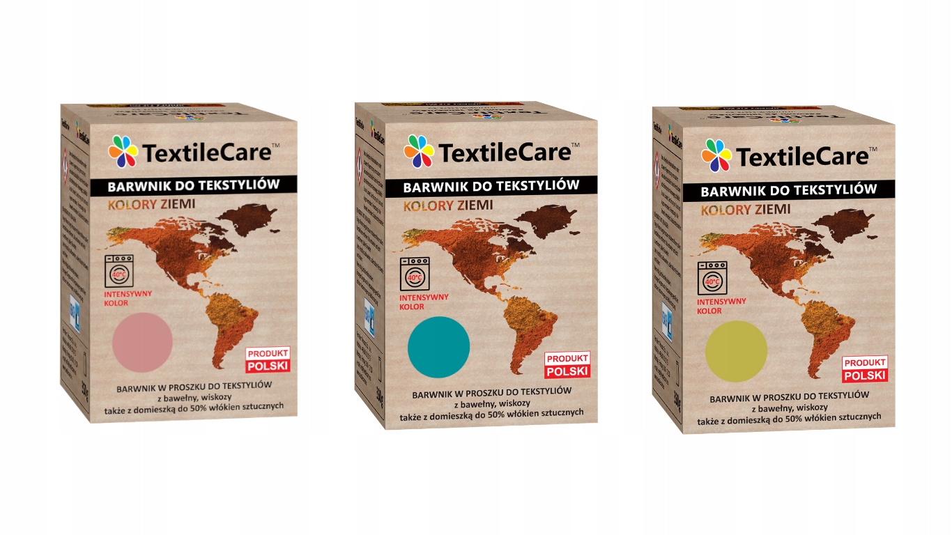 

Barwnik TextileCare Ziemii Zestaw x3