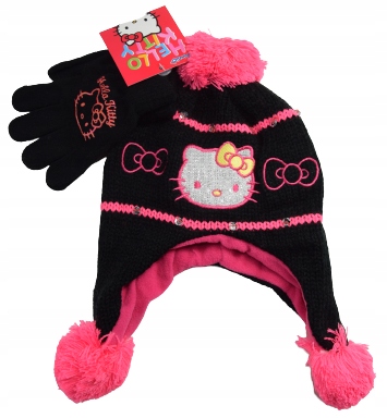 

Komplet czapka + rękawiczki Hello Kitty 54 Czarny