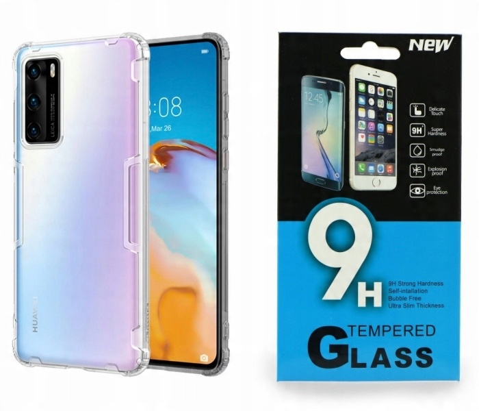 

Etui do Huawei P40 silikon cover obudowa + Szkło