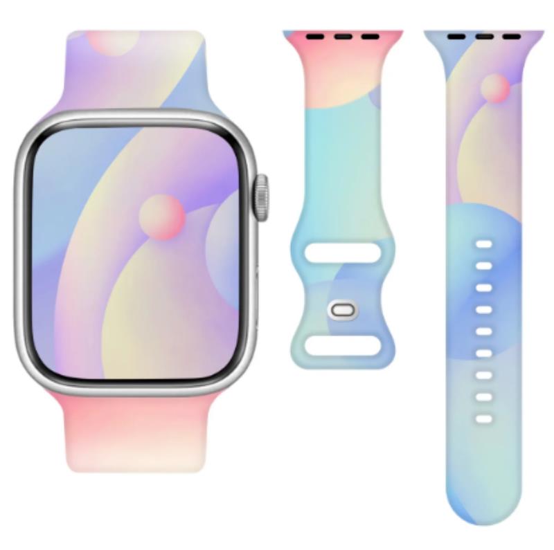 Telforceone Pasek Silikonowy Do Apple Watch 42 44 45 49MM Colorful