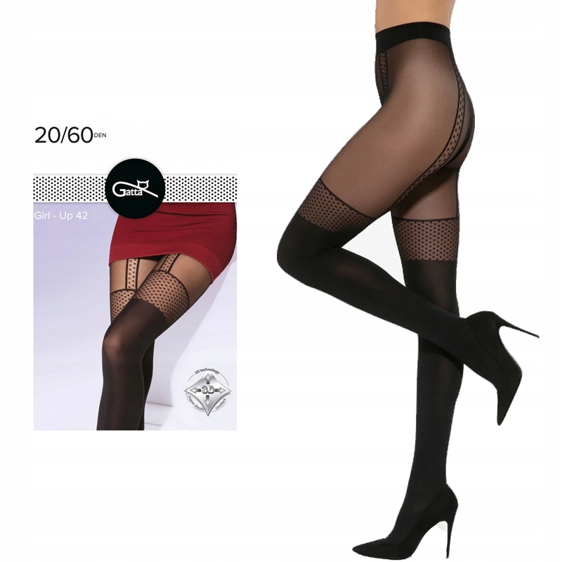 

Rajstopy Gatta Girl-Up 42 60den Czarne 4 L