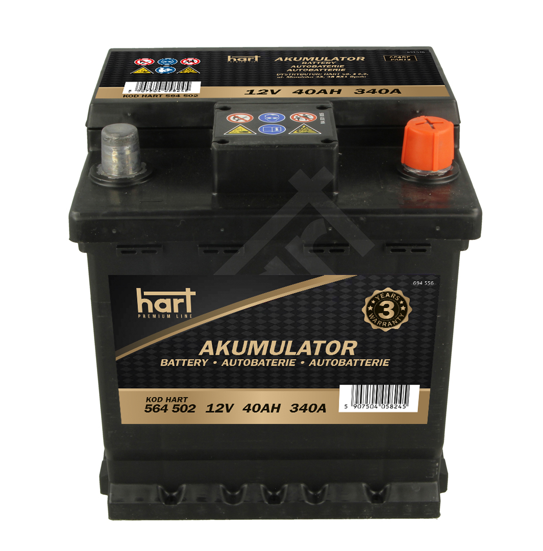 Akumulátor 40AH 340A 175X175X190/P+