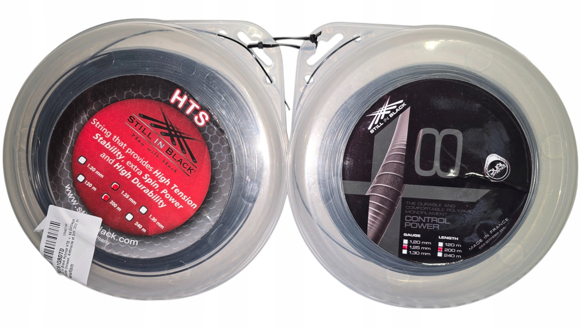 Tenisový Výplet Still In Black 1,25 MM 200 M, Sada 2 Kusů Hts X8 Cívka