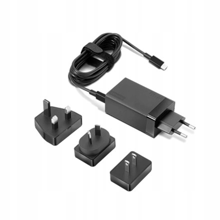 Adapter Ac Lenovo 65W Usb-c do podróży z wymiennymi wtyczkami i kablem