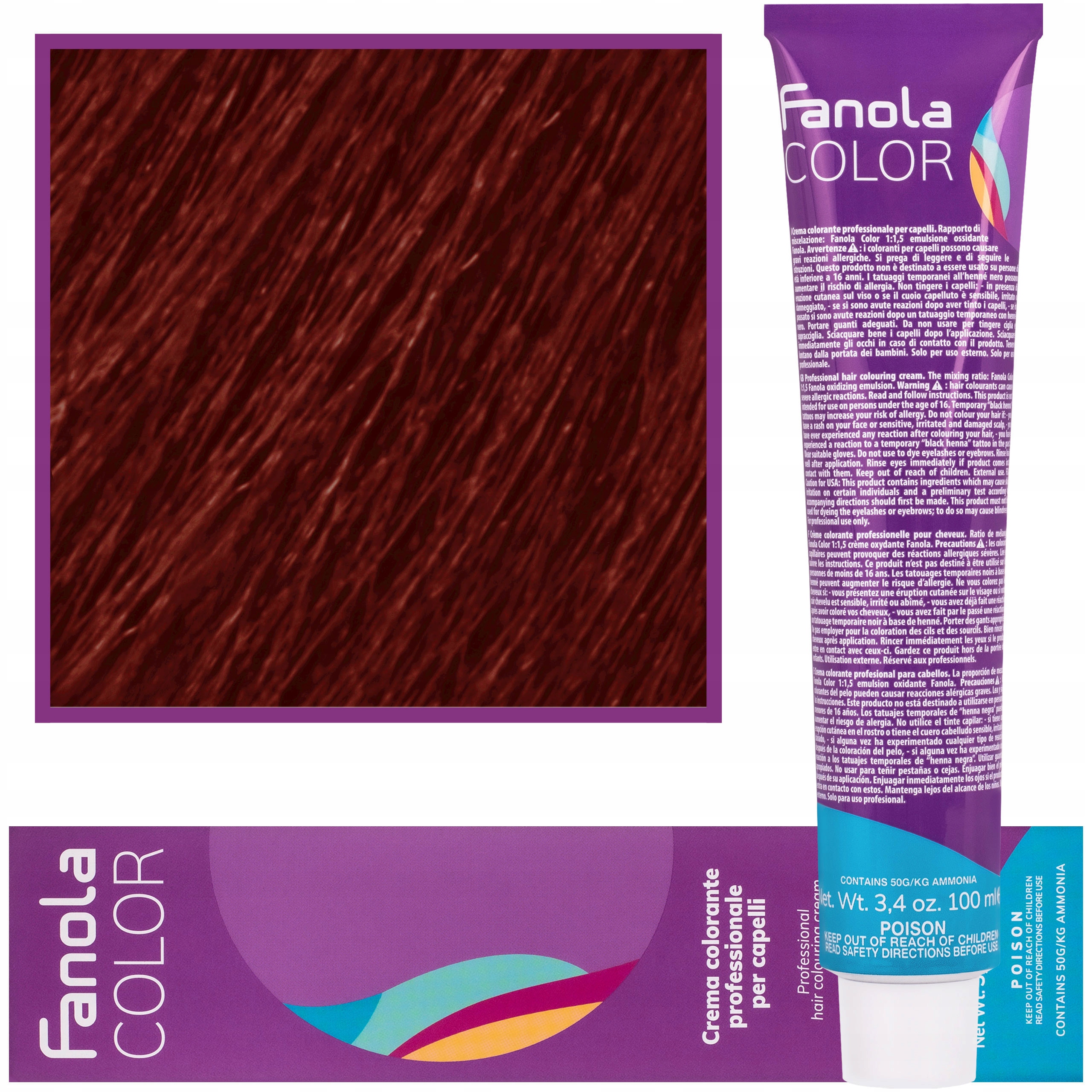 

Farba do włosów Fanola 100ml kolor 6,44