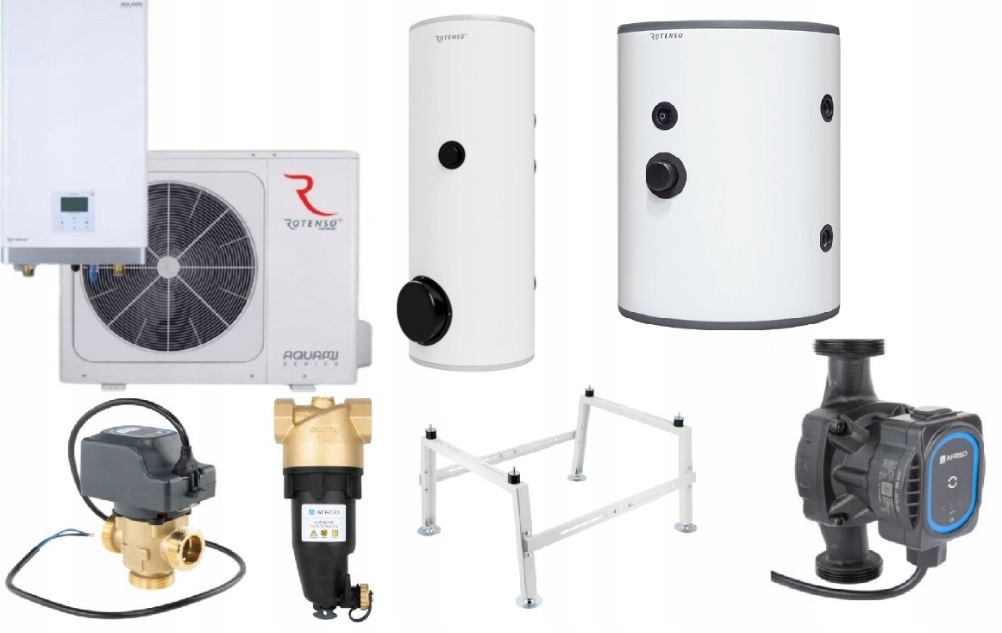 Pompa Ciepła Rotenso Aquami Split 8 kW Pakiet Premium