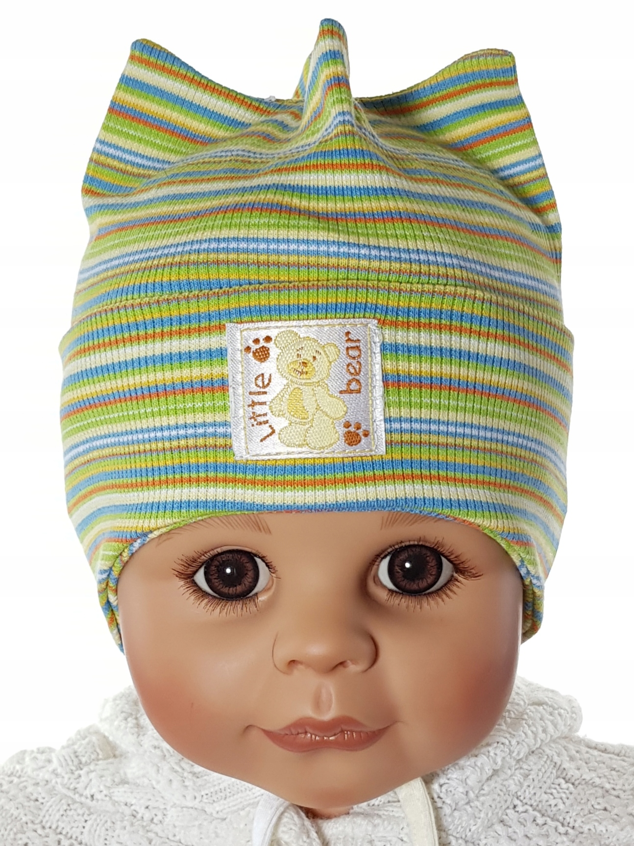 POLSKI PRODUCENT CZAPKA 4ROGI WIĄZANA 0-3LAT 12KOL EAN (GTIN) 5907558428315