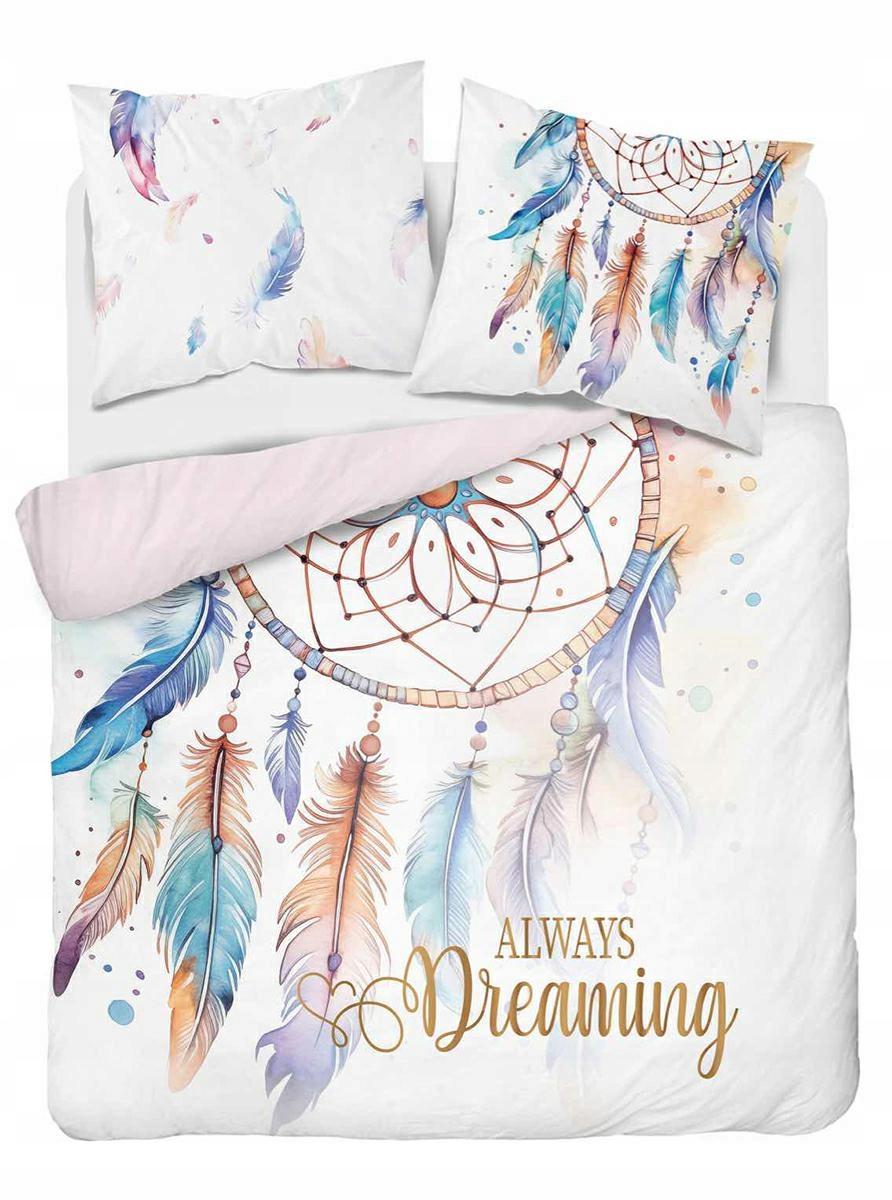 Pościel bawełniana 160x200 2x 70x80 boho łapacz snów 3 częściowy