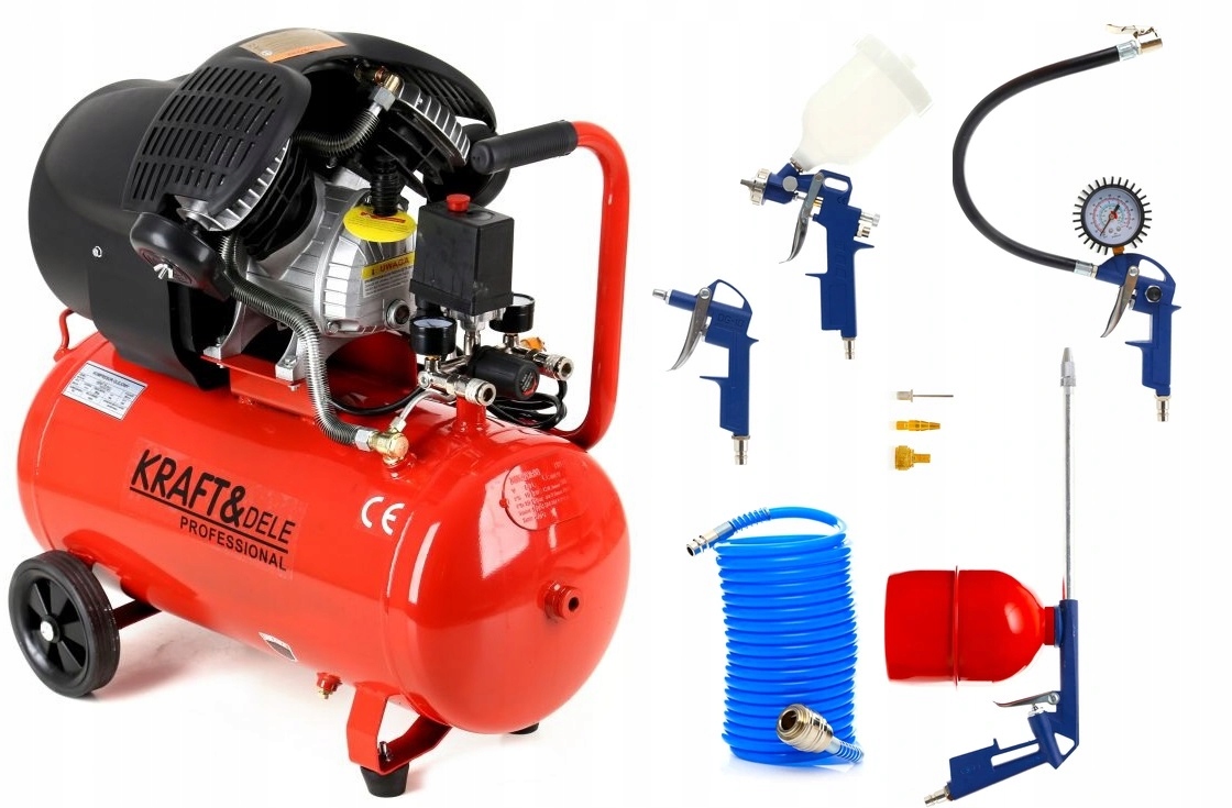 KOMPRESOR OLEJOWY SPRĘŻARKA 50L 2 TŁOKI KD1484K ++