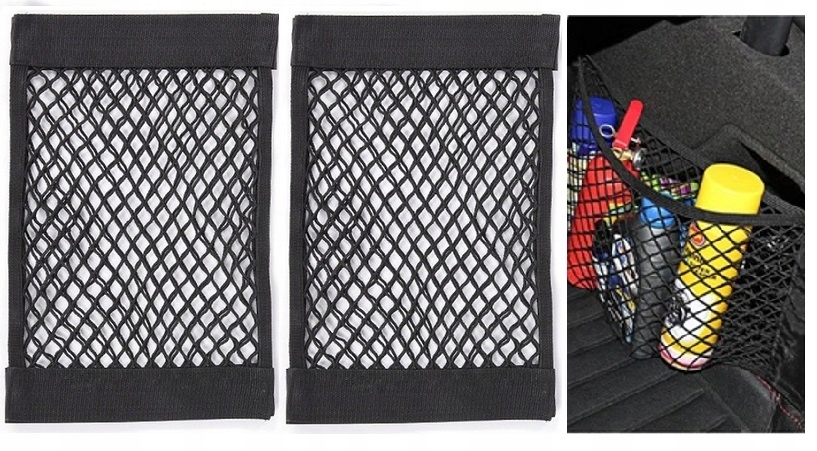 2 X ORGANIZER SIATKA NA RZEP DO BAGAŻNIKA 40x25CM