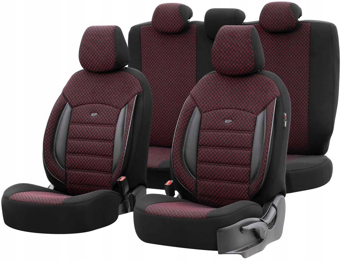 Bordowe Komplet pokrowców na fotele samochodowe Otom Sport Plus Burgundy