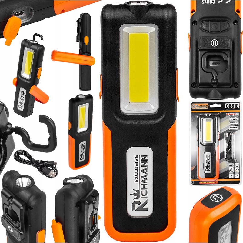 Latarka Lampa Warsztatowa Akumulatorowa Regulowana Powerbank 5W 3W 400 lm