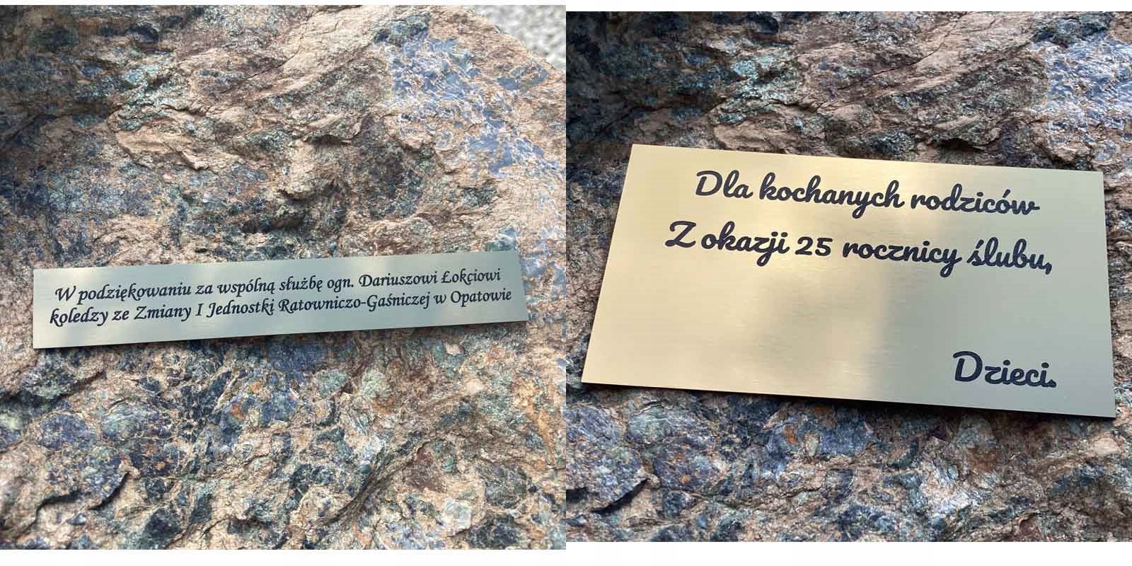 Grawerowanie na tabliczce grawer dedykacja 20 x 10 Marka inny