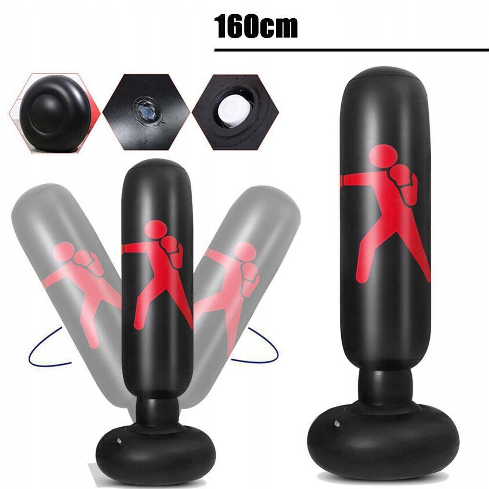 WOREK BOKSERSKI, 160 CM, NADMUCHIWANY WOLNOSTOJĄCY, KUBEK KOLUMNA PIASKOWA Model Worek Treningowy