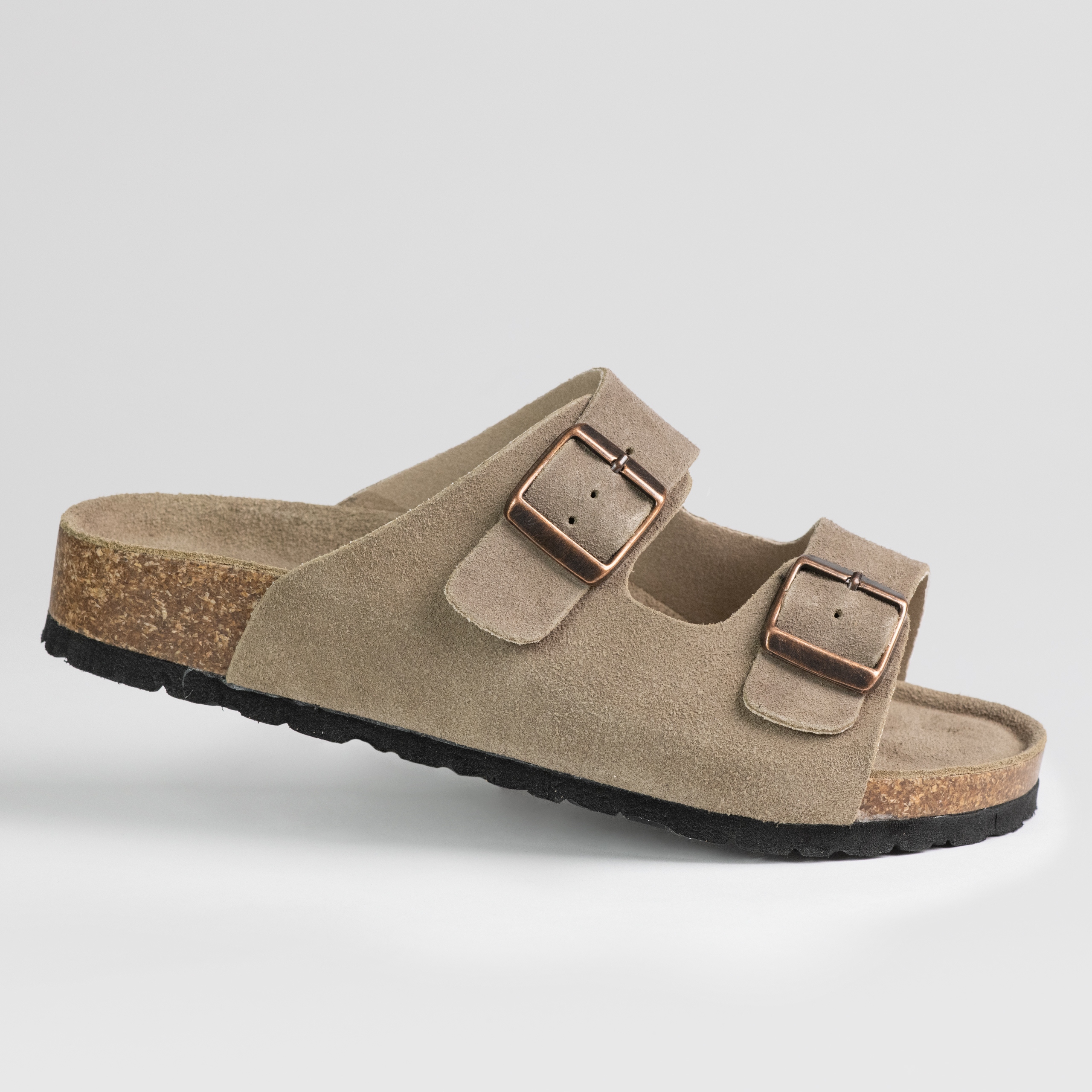 Nazouváky z přírodní kůže Goodin GD-XF-1001 khaki semiš 38