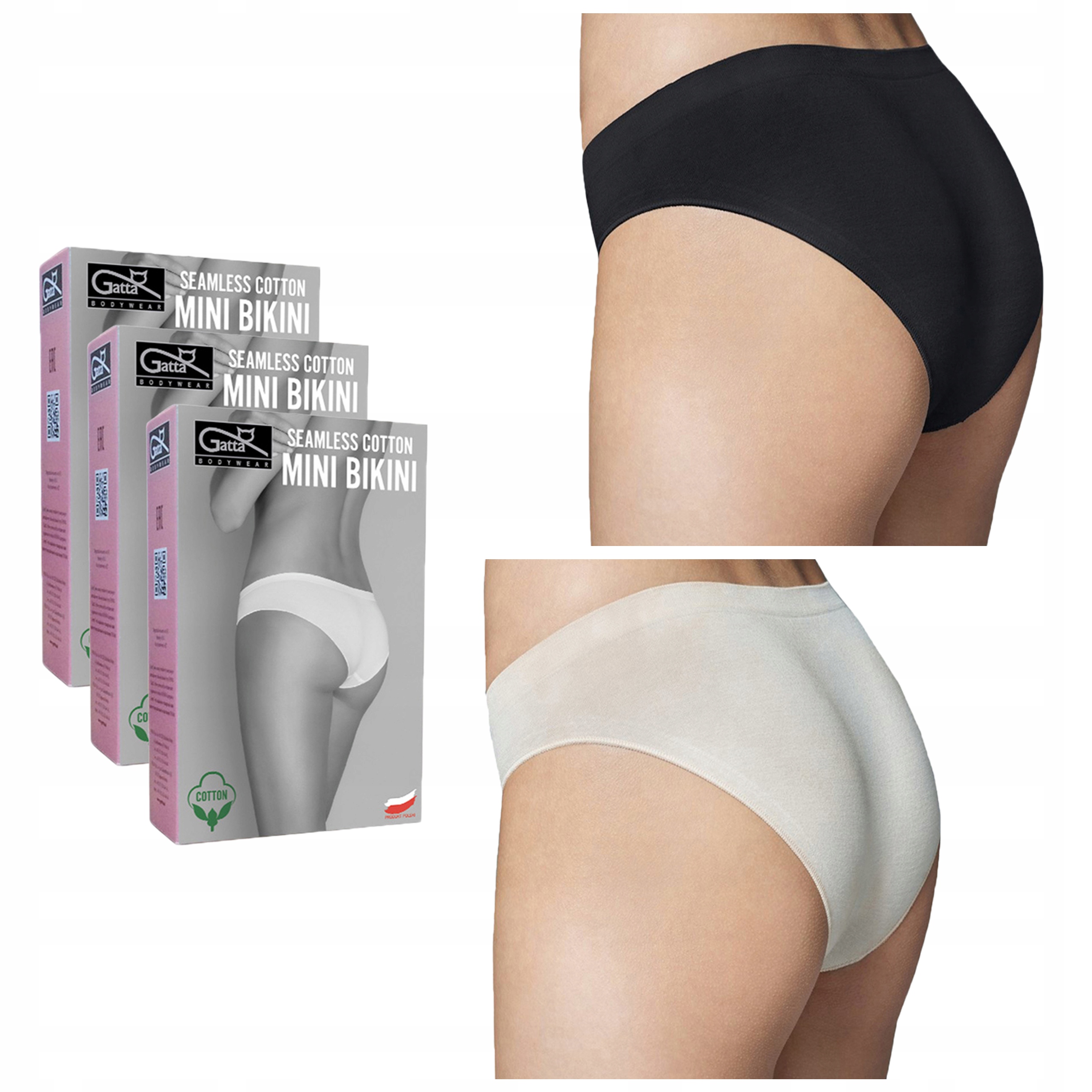 

Seamless Cotton Mini Bikini Gatta, 3-PAK, XL
