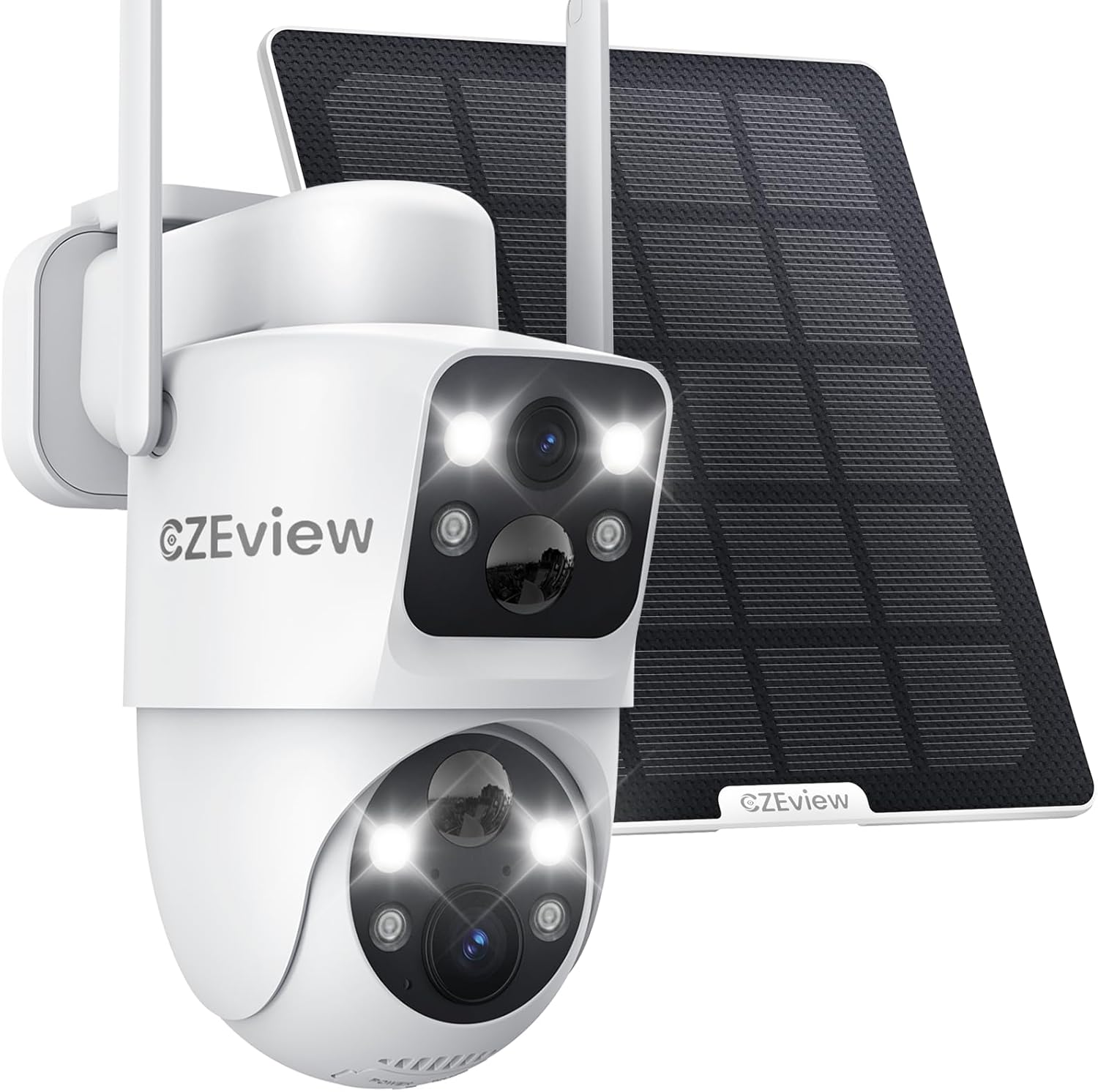 CZEview Kamera G6 4MP Solární WiFi 360° Dual Lens Bezdrátová Venkovní
