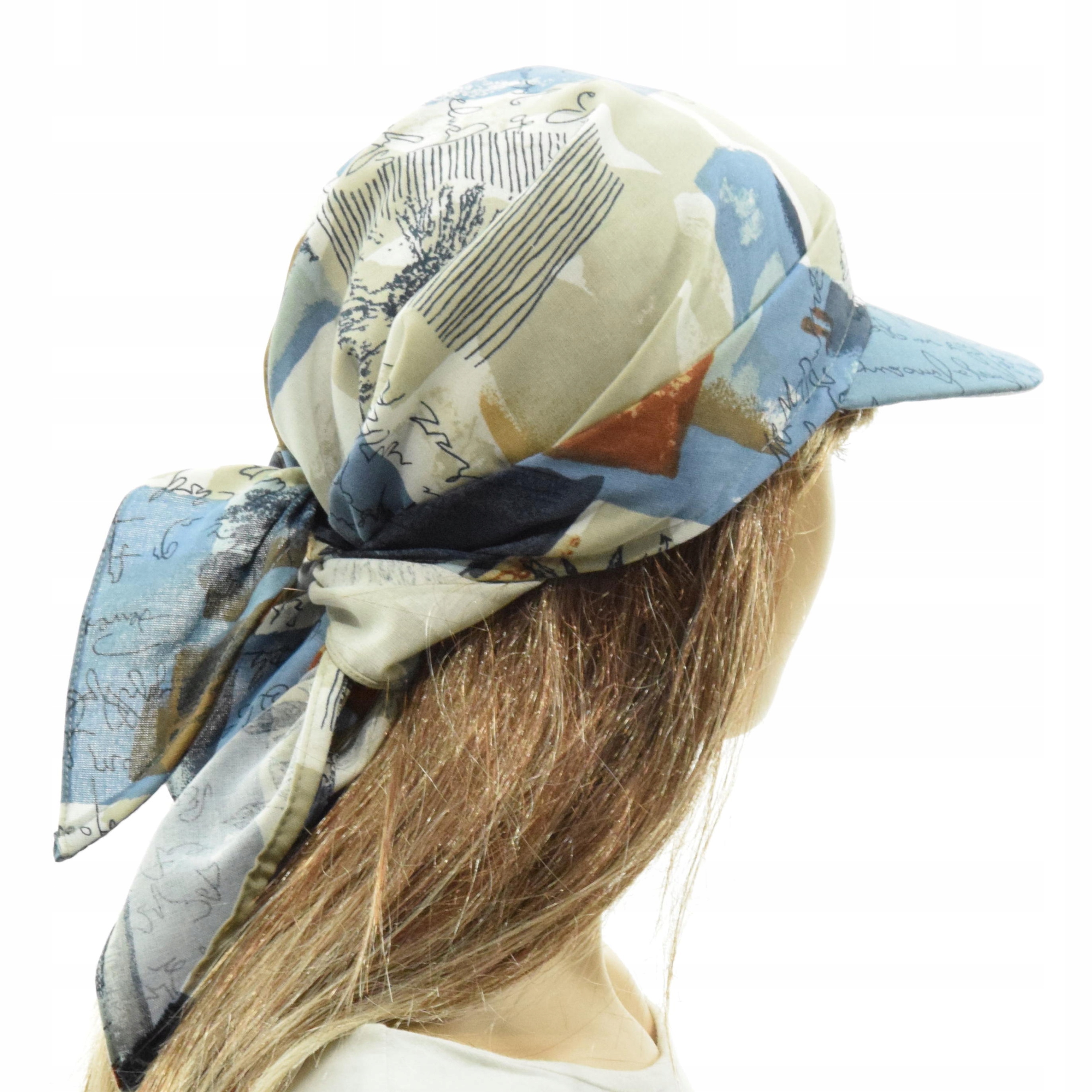 CHUSTA chustka na głowę wiązana damska z daszkiem Kolekcja lato