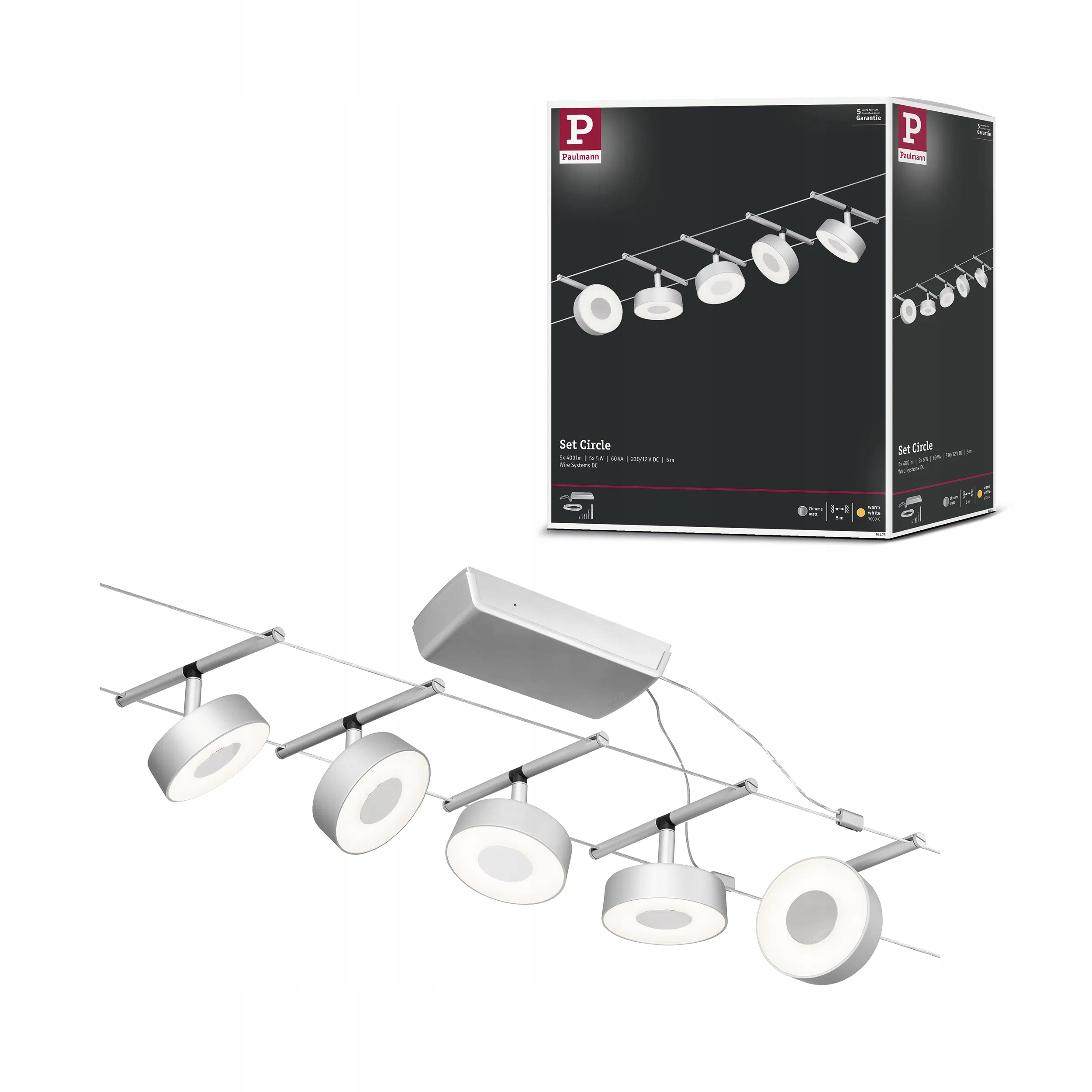 Paulmann CorDuo Led System Kablowy Zestaw Podstawowy Circle