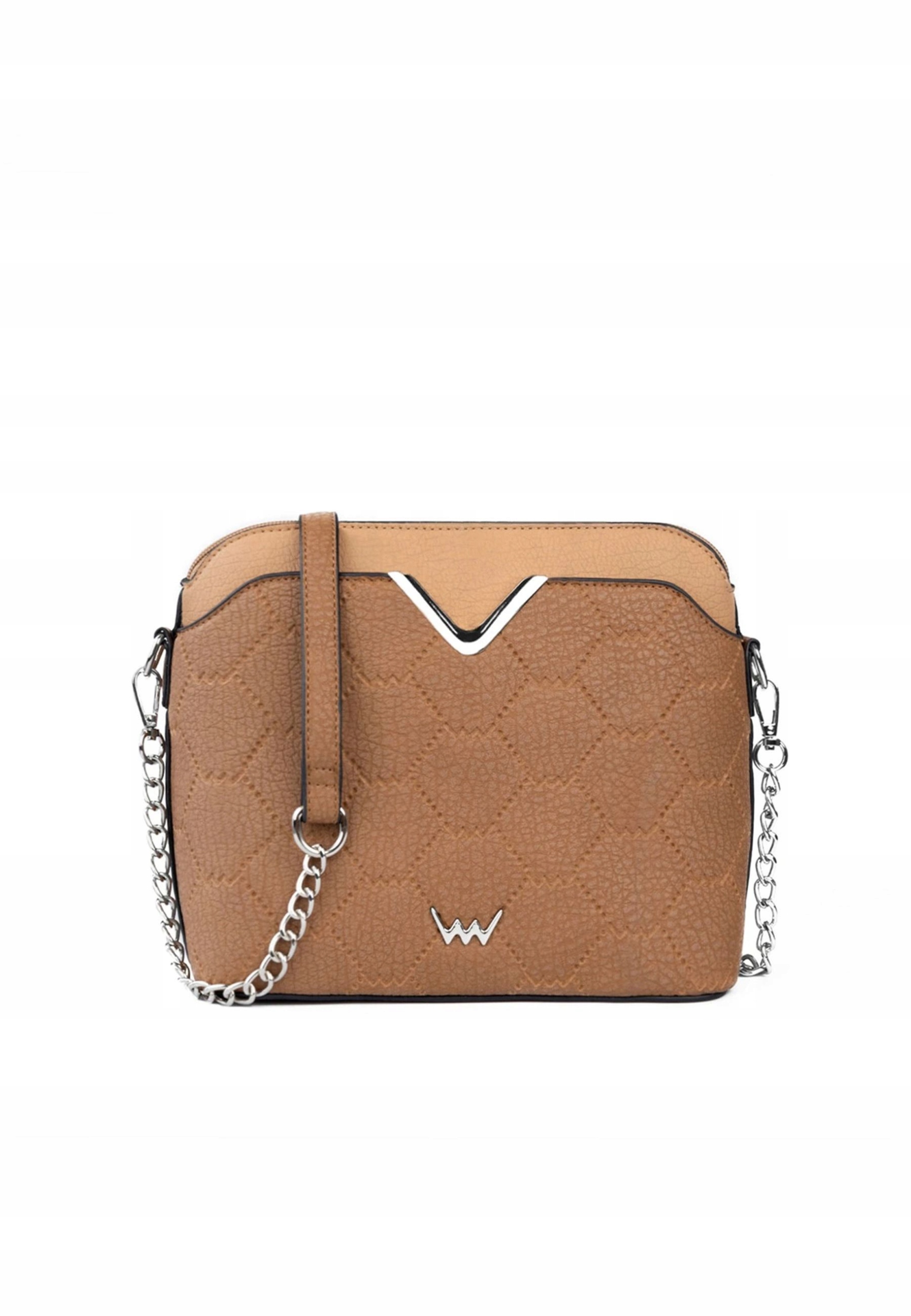 Dámská crossbody kabelka Vuch Fossy hnědá se stříbrným řetízkem