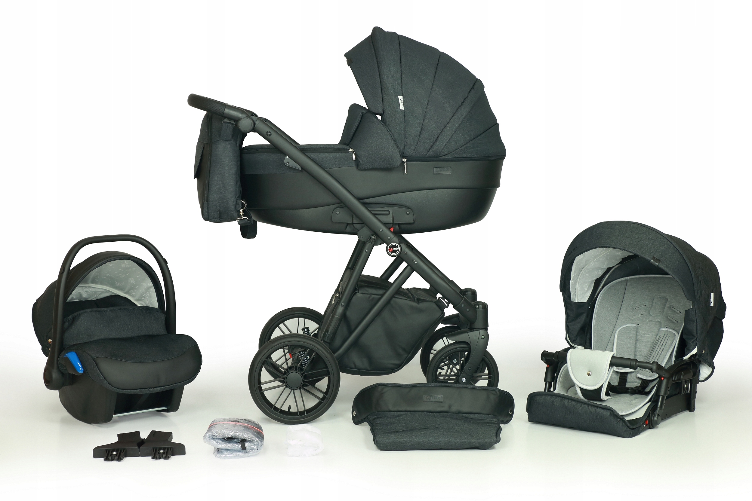 WÓZEK DZIECIĘCY VERDI MELBU 3W1 + AKCESORIA
