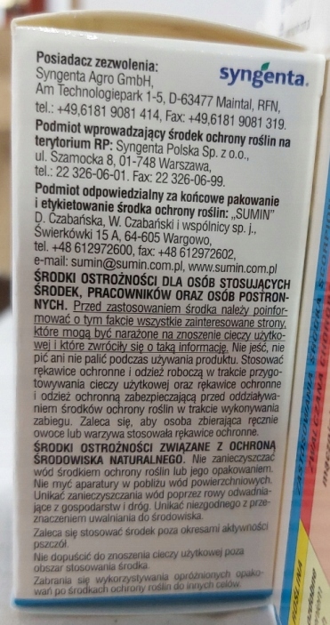 SUMIN SCORPION 325 SC rośliny ozdobne środek grzybobójczy PLAMISTOŚĆ 5 ml Forma płyn