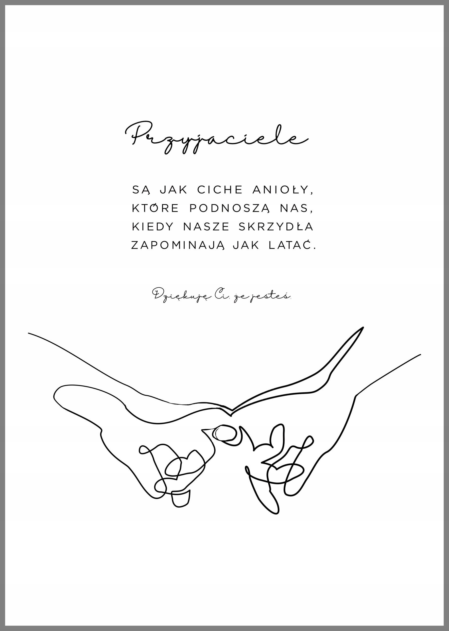 

Plakat 40x50 cytat podziękowanie dla Przyjaciela