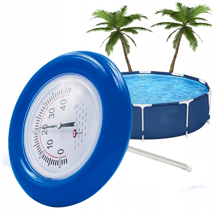 Teploměr senzorový do bazénu Bazénový, plovoucí, modrá pneumatika