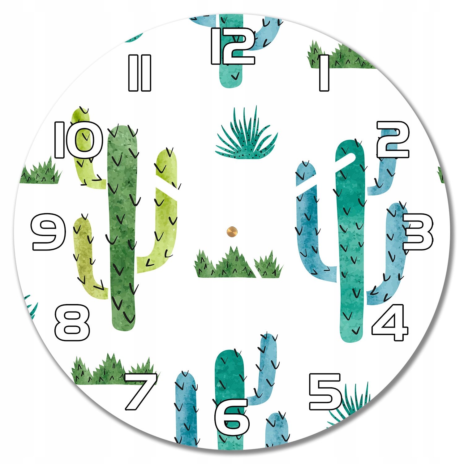 

Nowoczesny wiszący zegar Malowane Kaktusy f30 cm