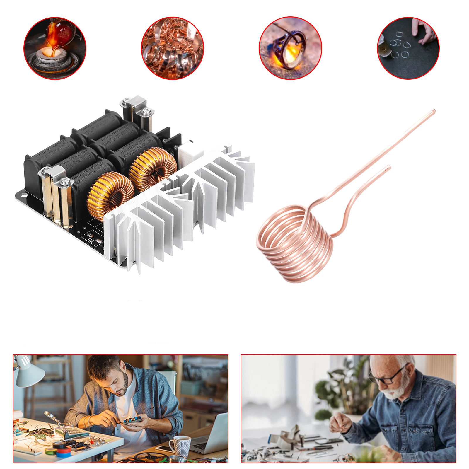 Nagrzewnica indukcyjna 1000W 12-48V Marka inna