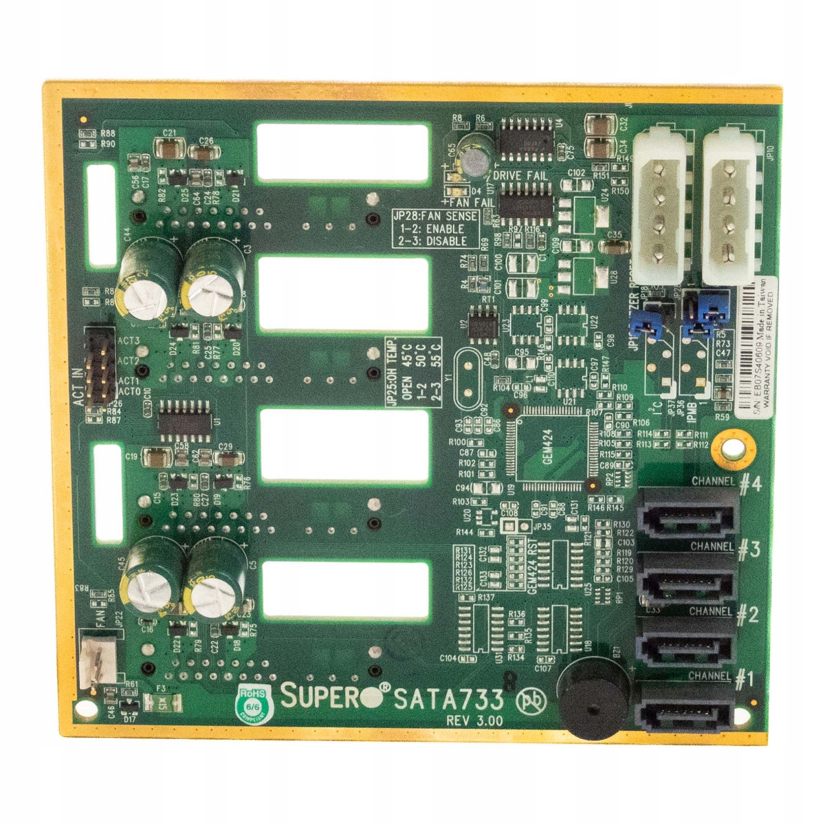 Supermicro SATA733 Backplane Hdd 4x Sas.sata 3.5''